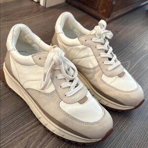 MADEWELL Women's Cream and Tan Sneakers